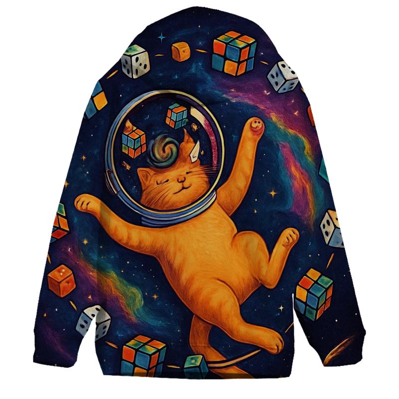 Dice Orbit Astronaut Cat heavyweight hoodies