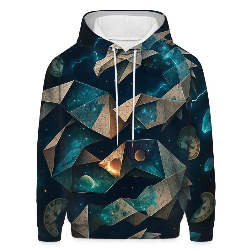 Quantum Origami Dragon designer hoodies