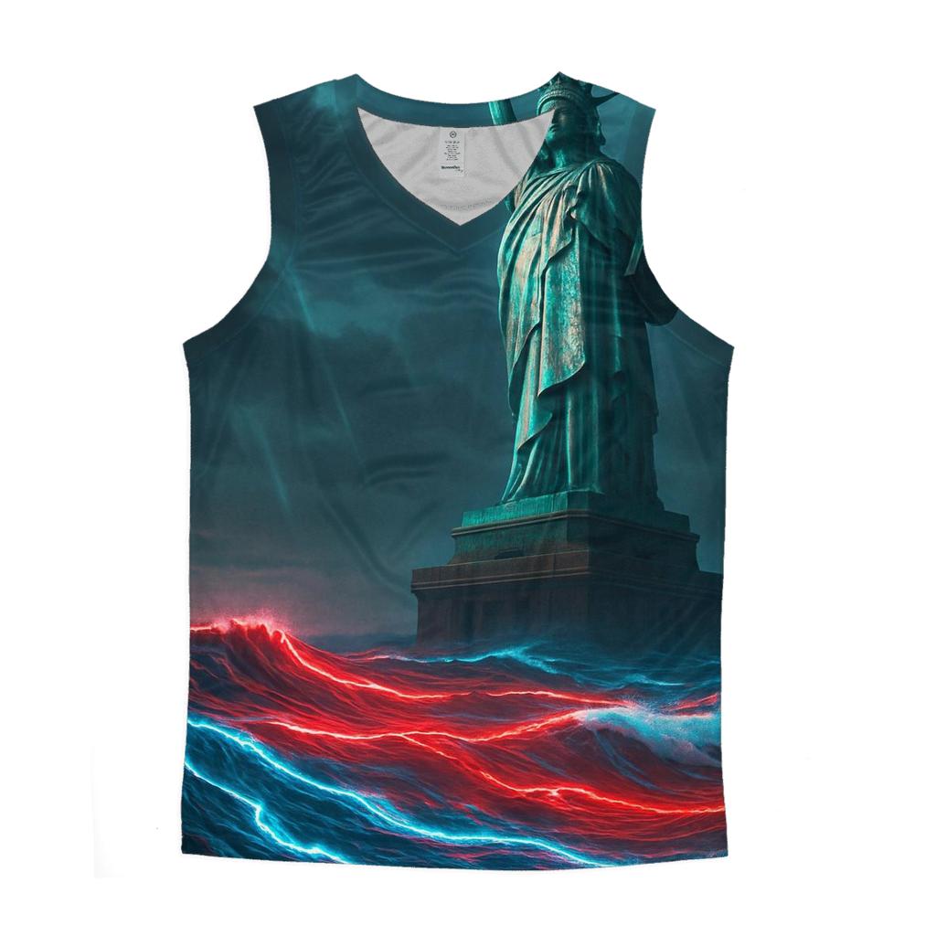 Liberty Harbor Neon Tide personalized athletic tanks