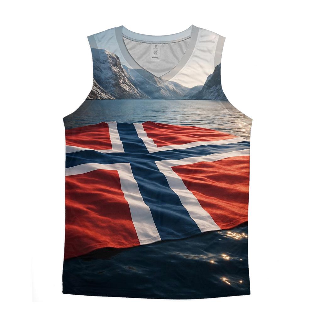 NordicFjordReflectionNorway cotton sleeveless tops