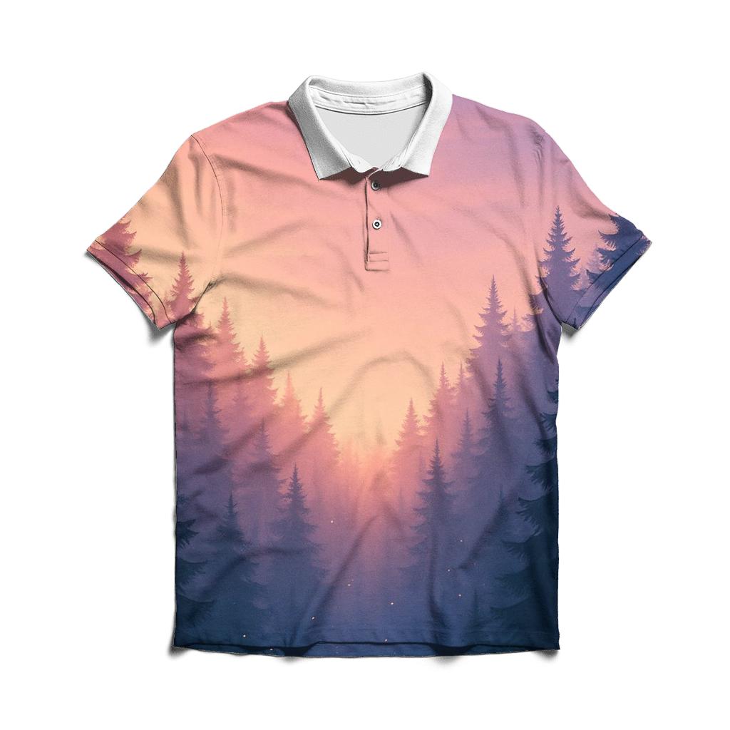 Whispers Of The Dusk Forest premium cotton polo shirts