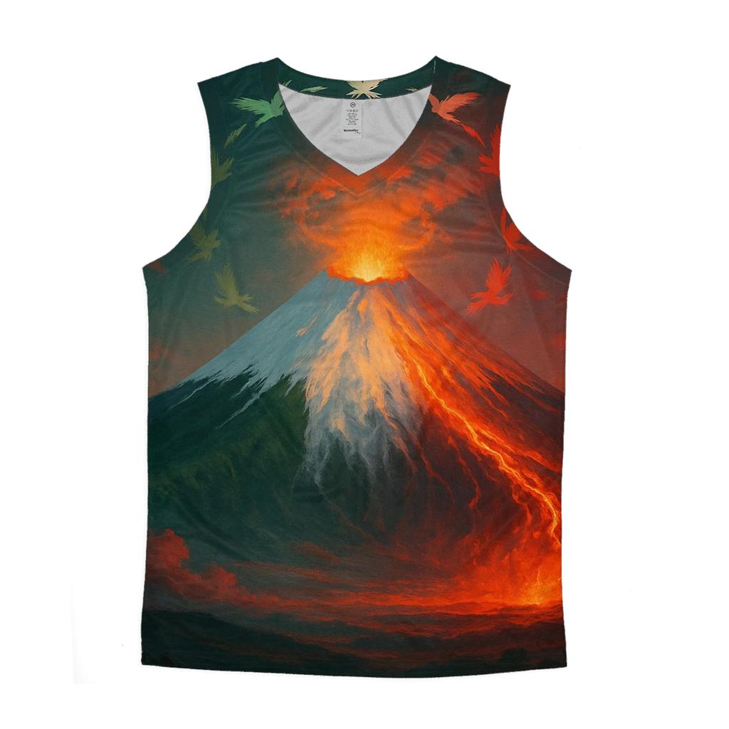 MexicanVolcanoBloom graphic print tank tops