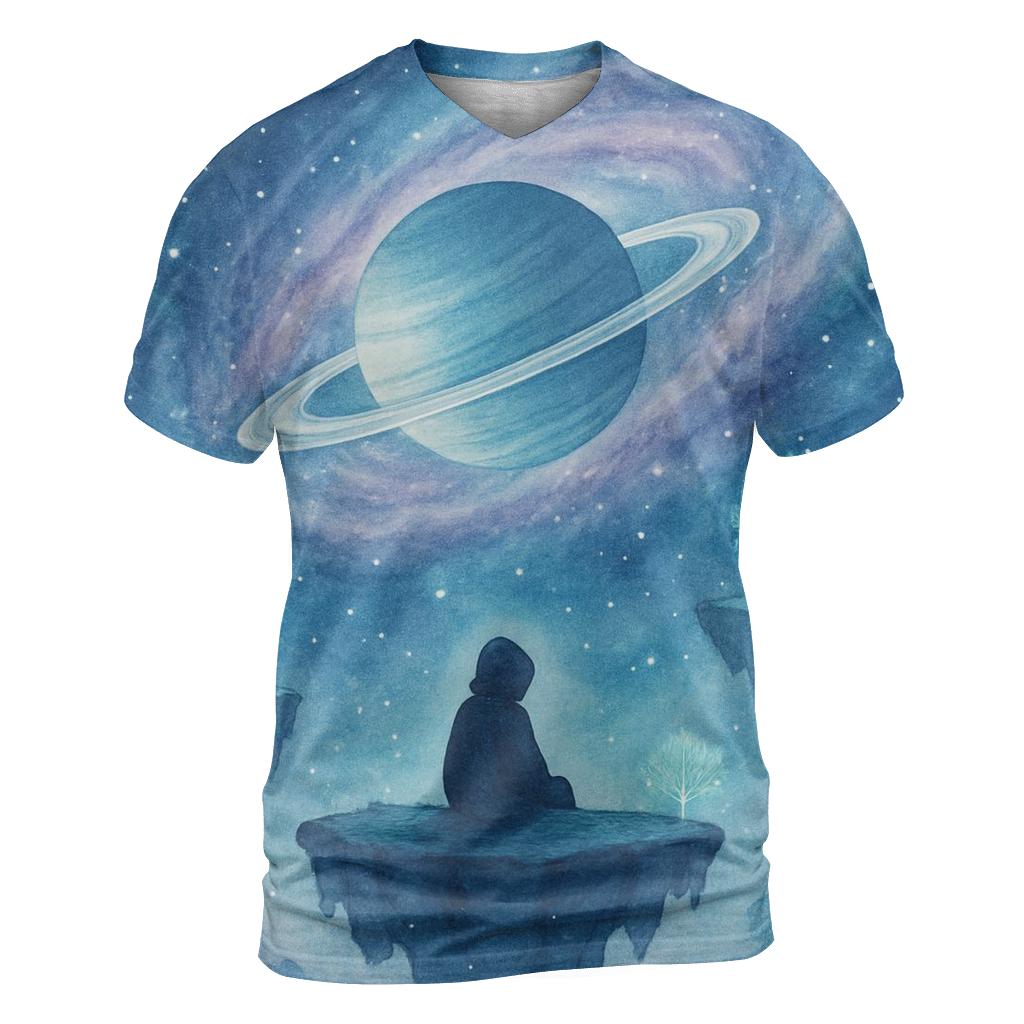 Stargazer On The Floating Archipelago personalized full print shirts