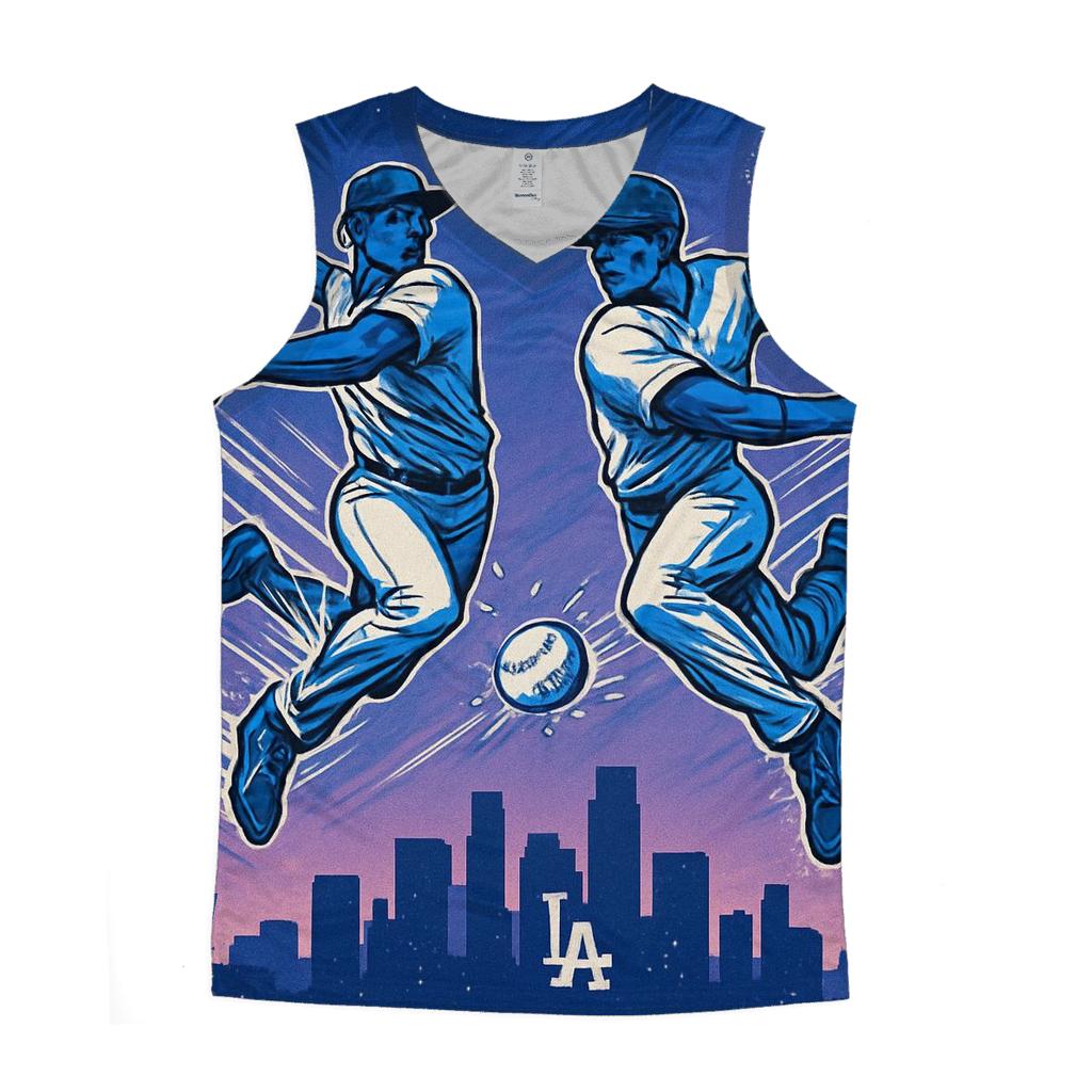Skyline Double Play Flash graphic print tank tops