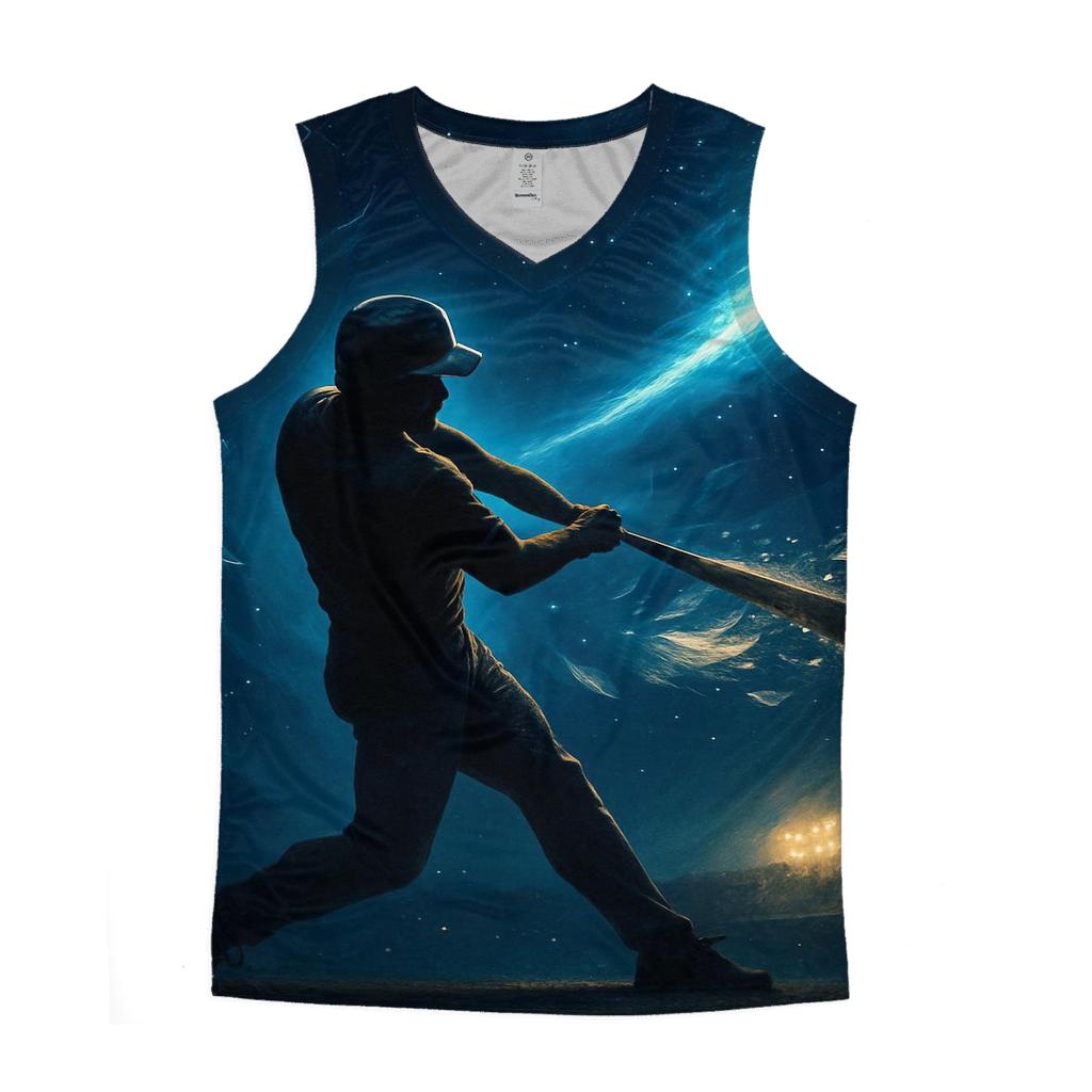 Nocturnal Comet Swing With Blue Jays Spirit graphic print tank tops