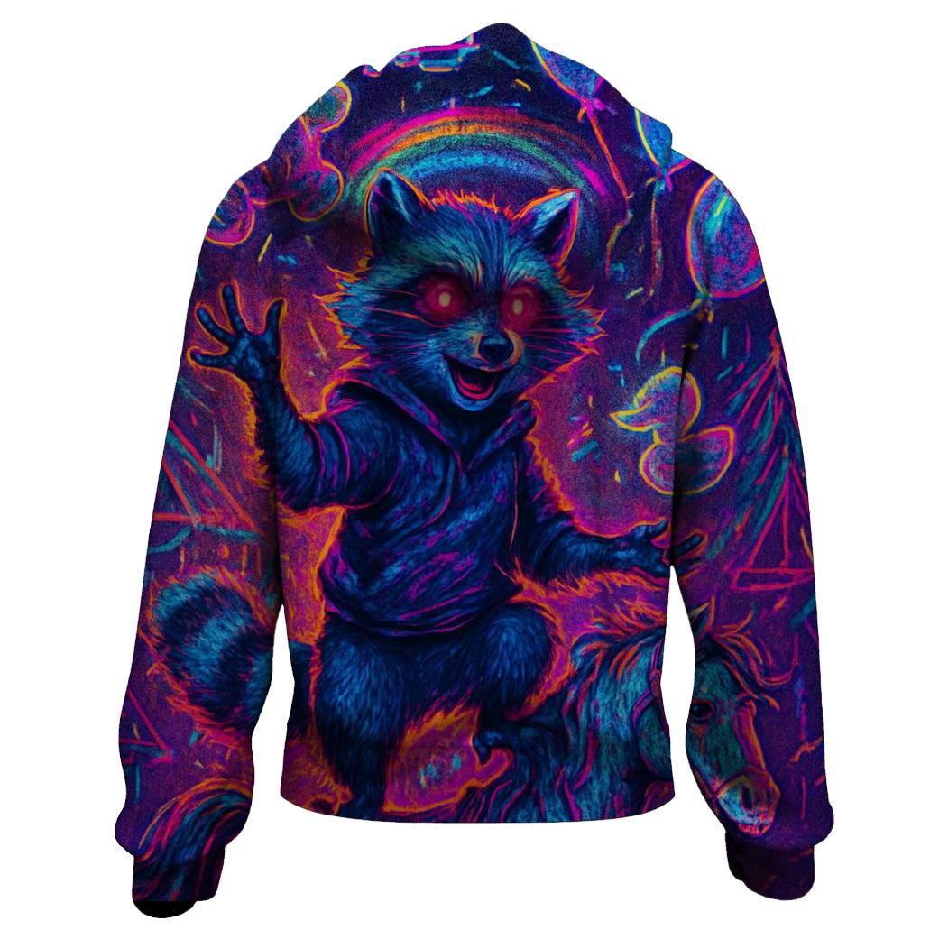 Glitch Carnival Raccoon heavyweight hoodies