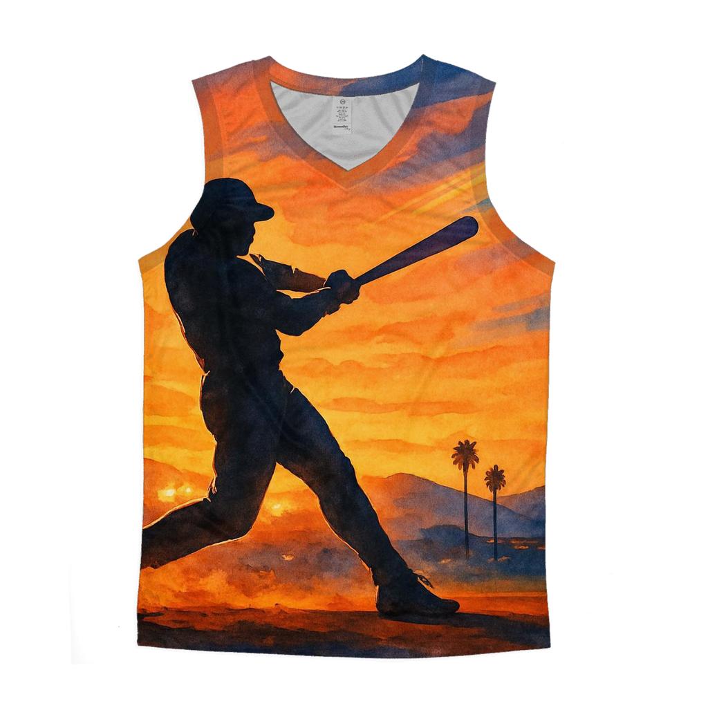 Sunset Rail Shot Over Chavez Hills custom tank tops