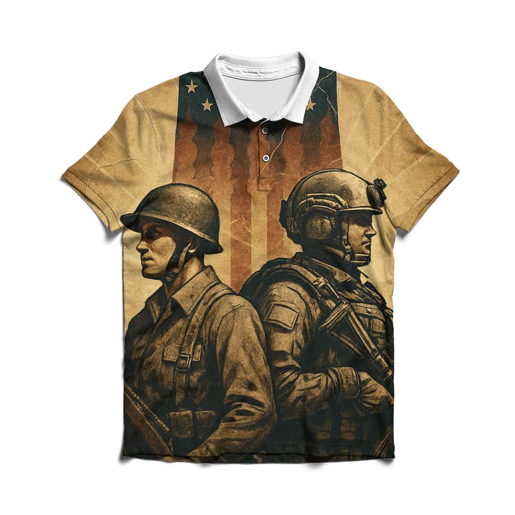 Brothers In The Shadow Of The Banner embroidered polo tops