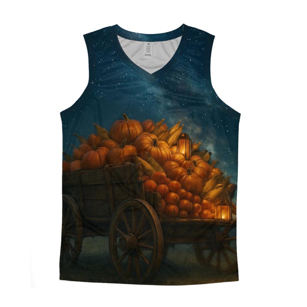 Harvest Wagon Under Starry Sky custom tank tops