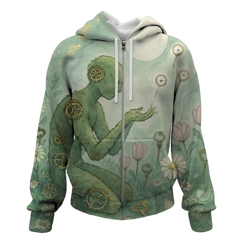 Serendipity Garden Clockwork embroidered hoodies