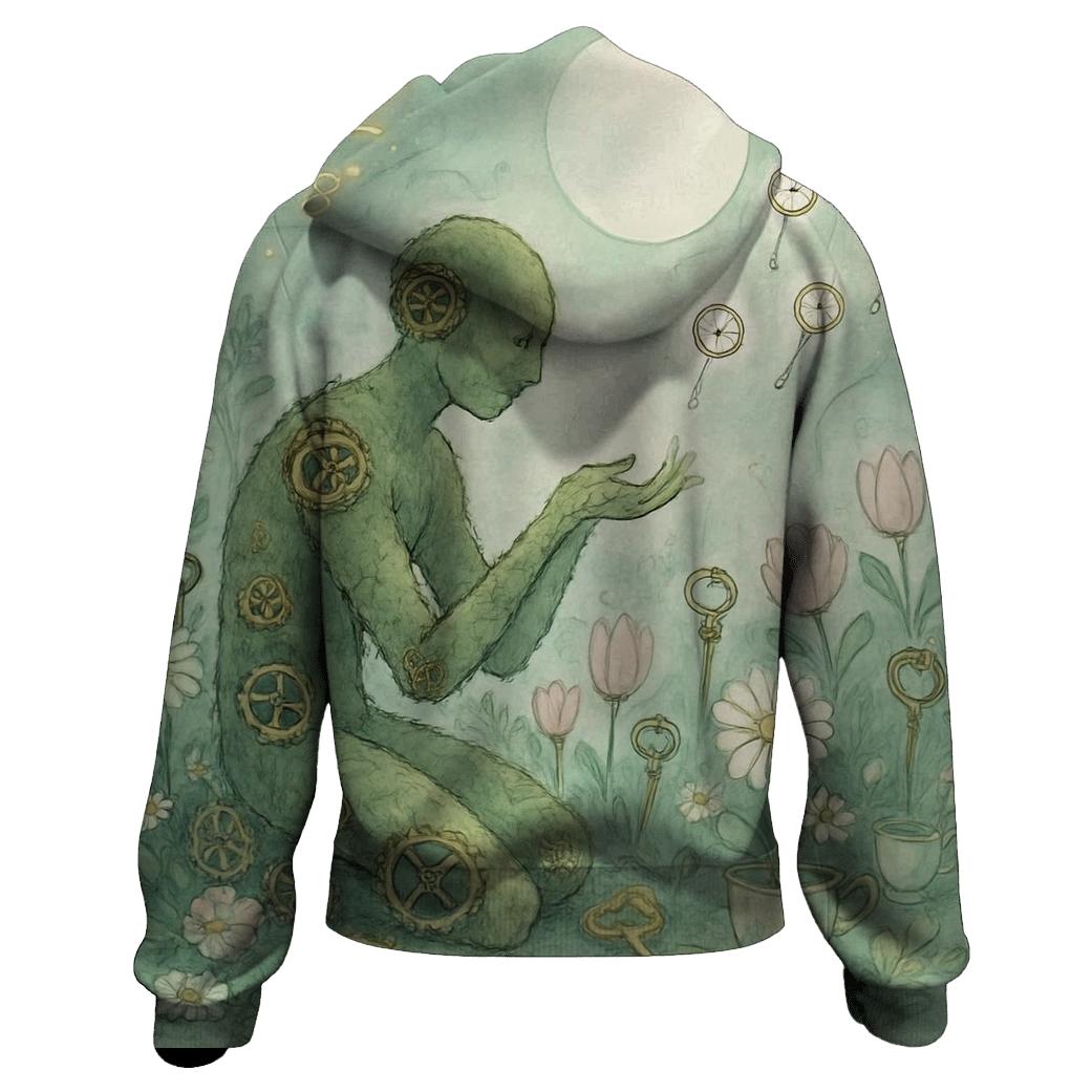 Serendipity Garden Clockwork embroidered hoodies
