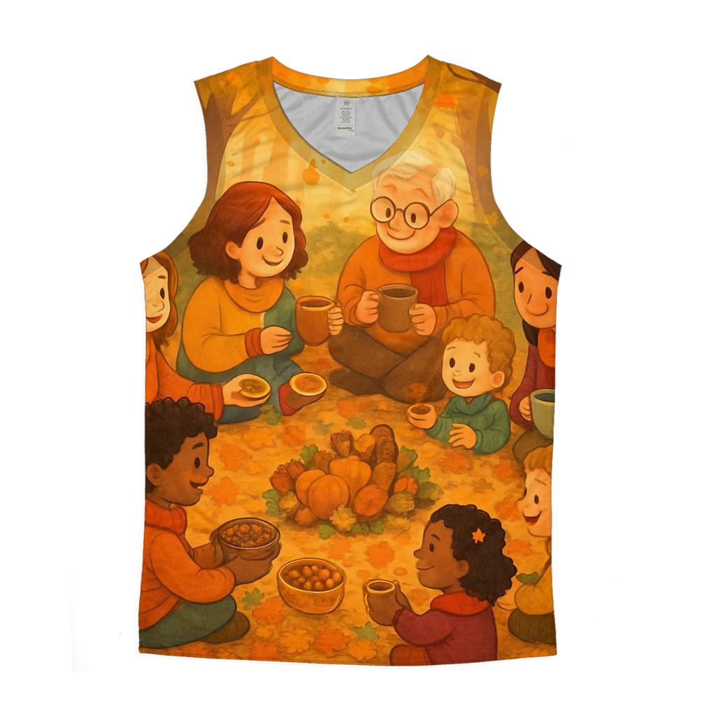 Thankful Leaf Spiral Gathering designer workout tanks