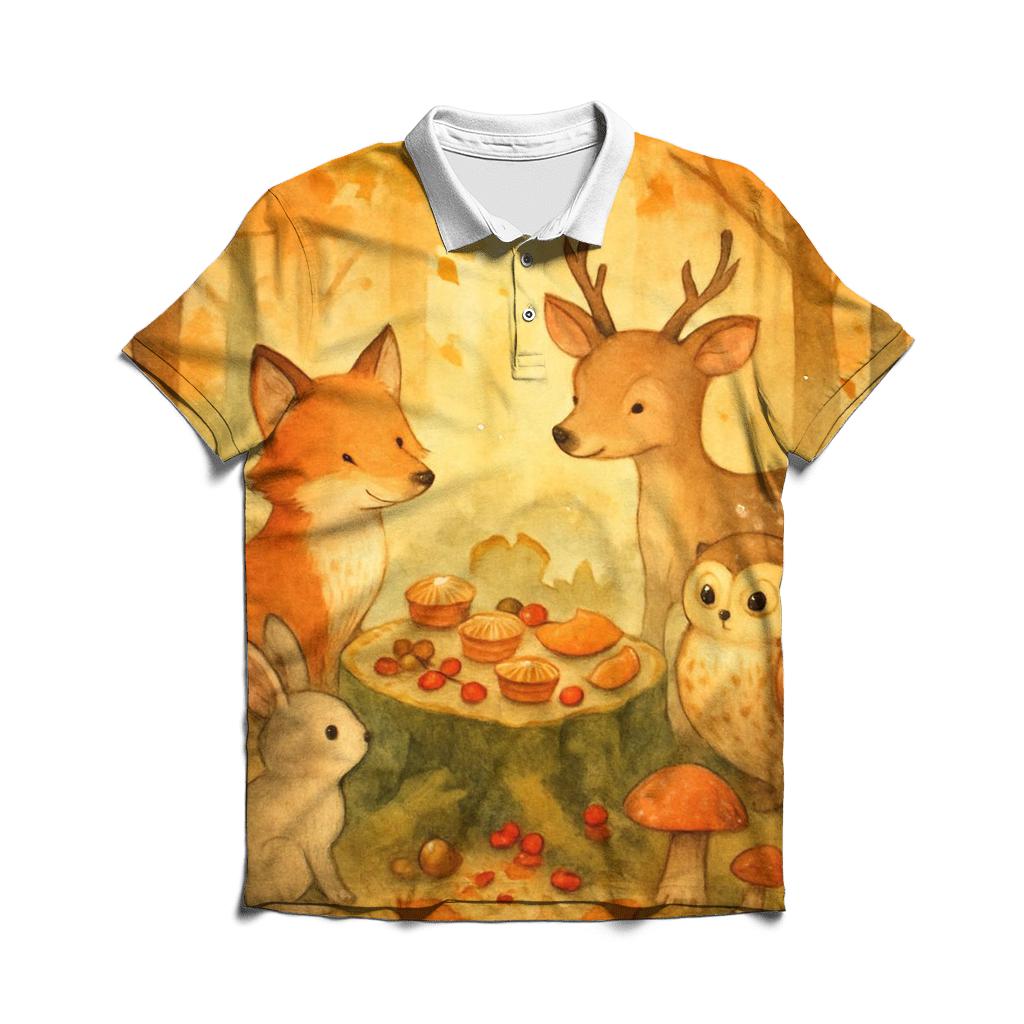 Woodland Friends Secret Feast classic pique polos