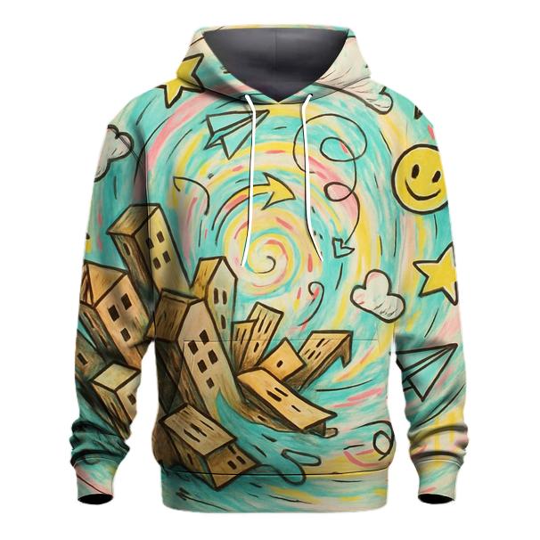 Whirlwind Cardboard City graphic hoodies