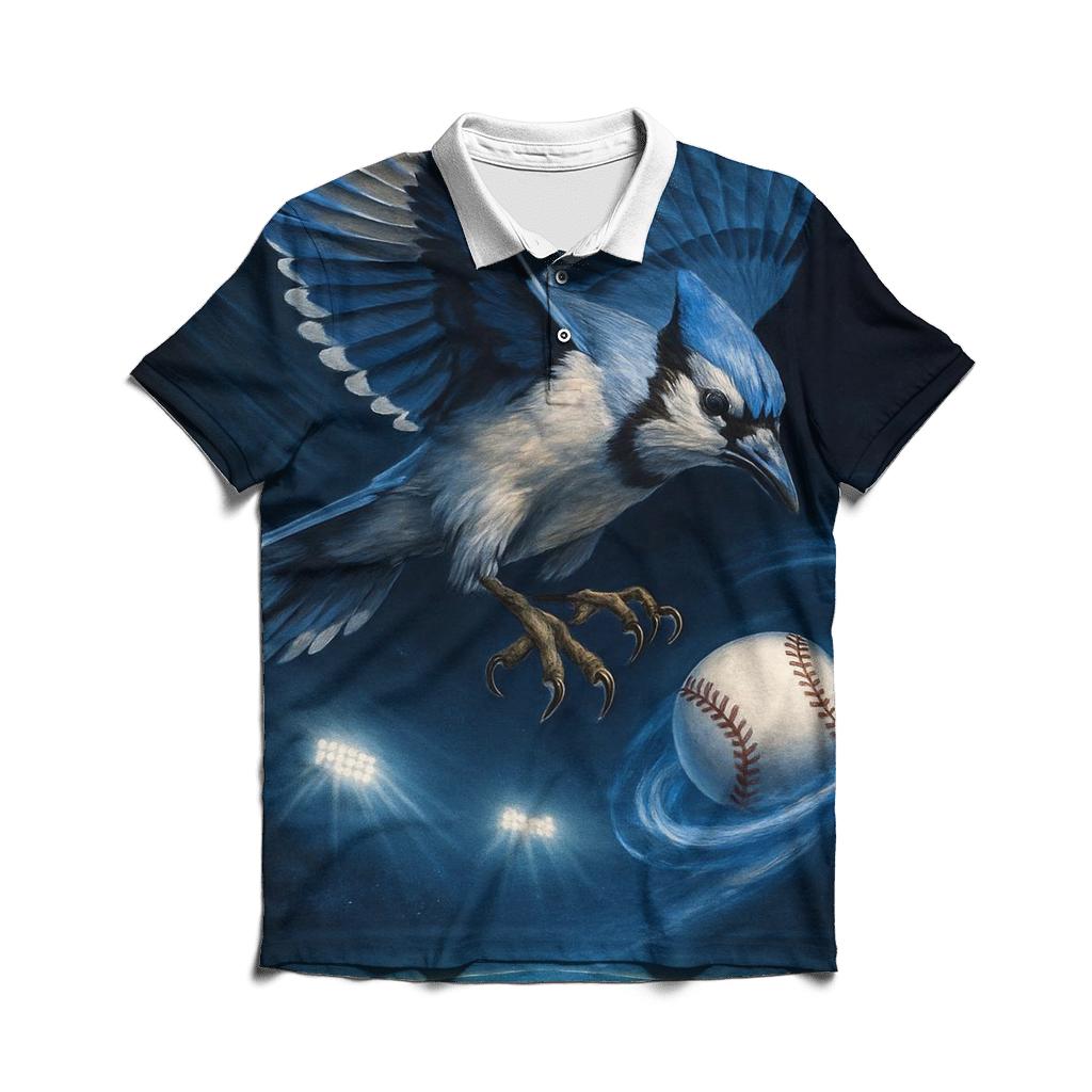 Sky Surge Blue Jays Diamond Flight designer slim fit polos