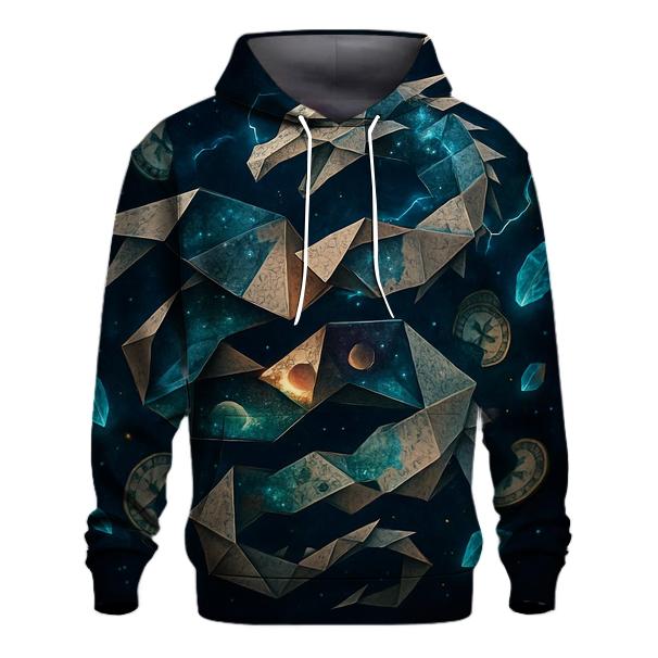 Quantum Origami Dragon zip-up hoodies