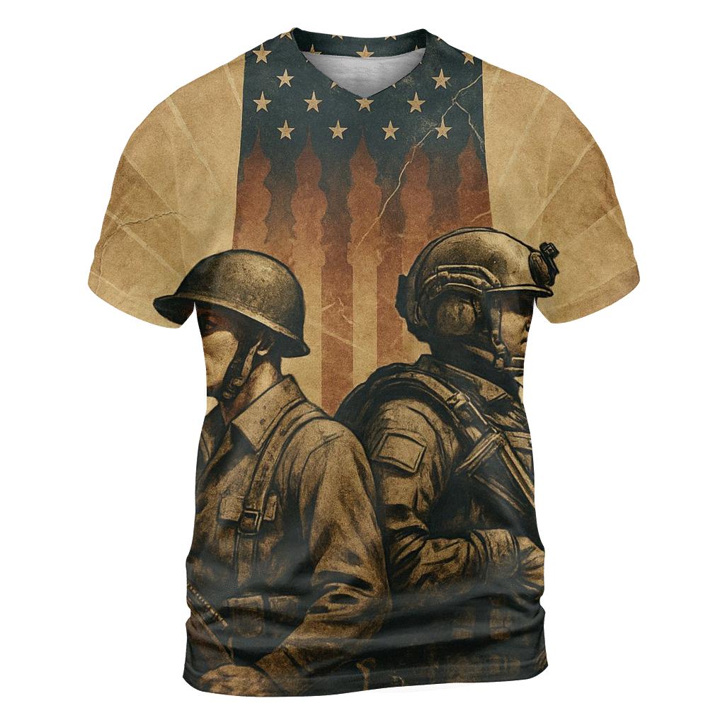 Brothers In The Shadow Of The Banner trendy printed shirt styles