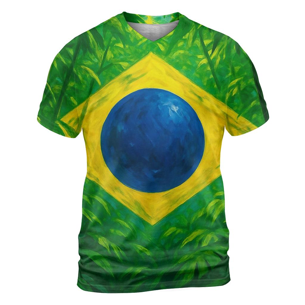 BrazilianRainforestPulse creative print fashion shirts