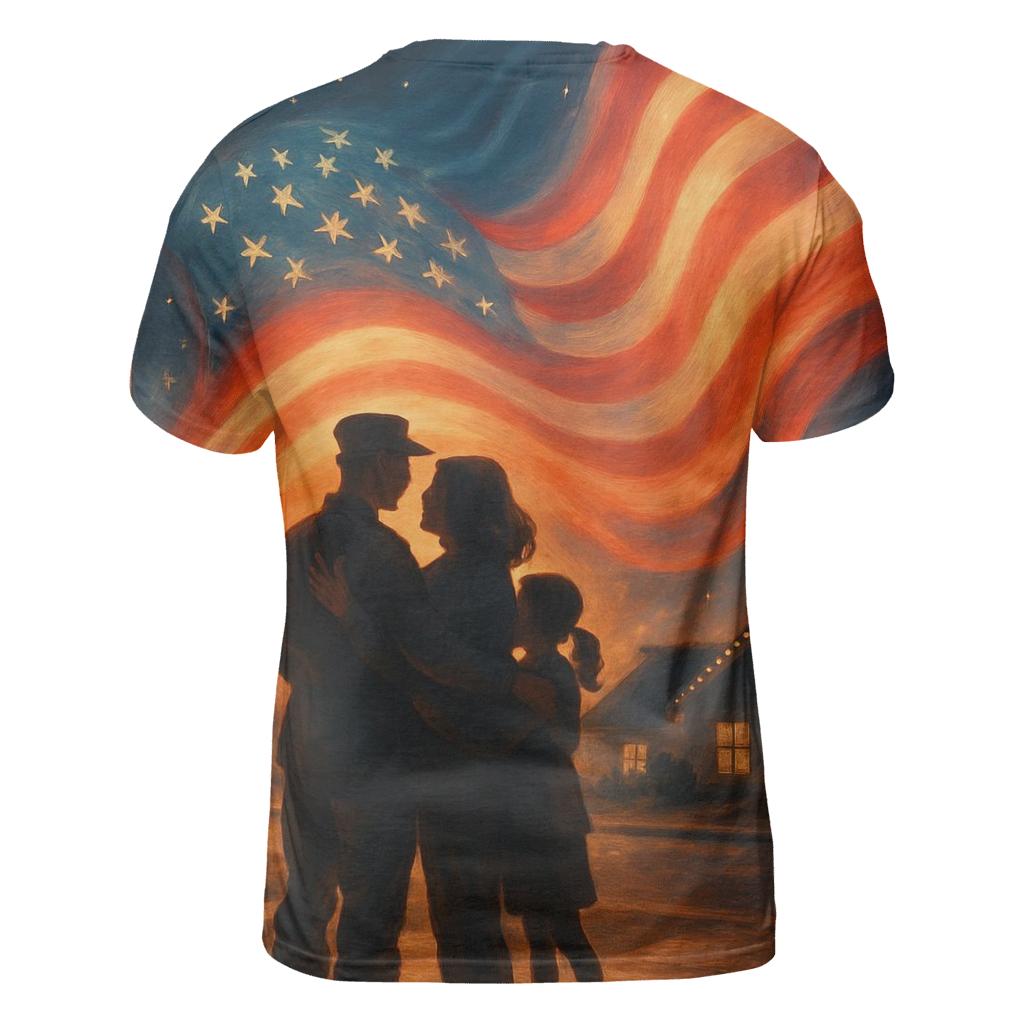 Homefront Heartbeat Of The Flag vibrant all-over design tees