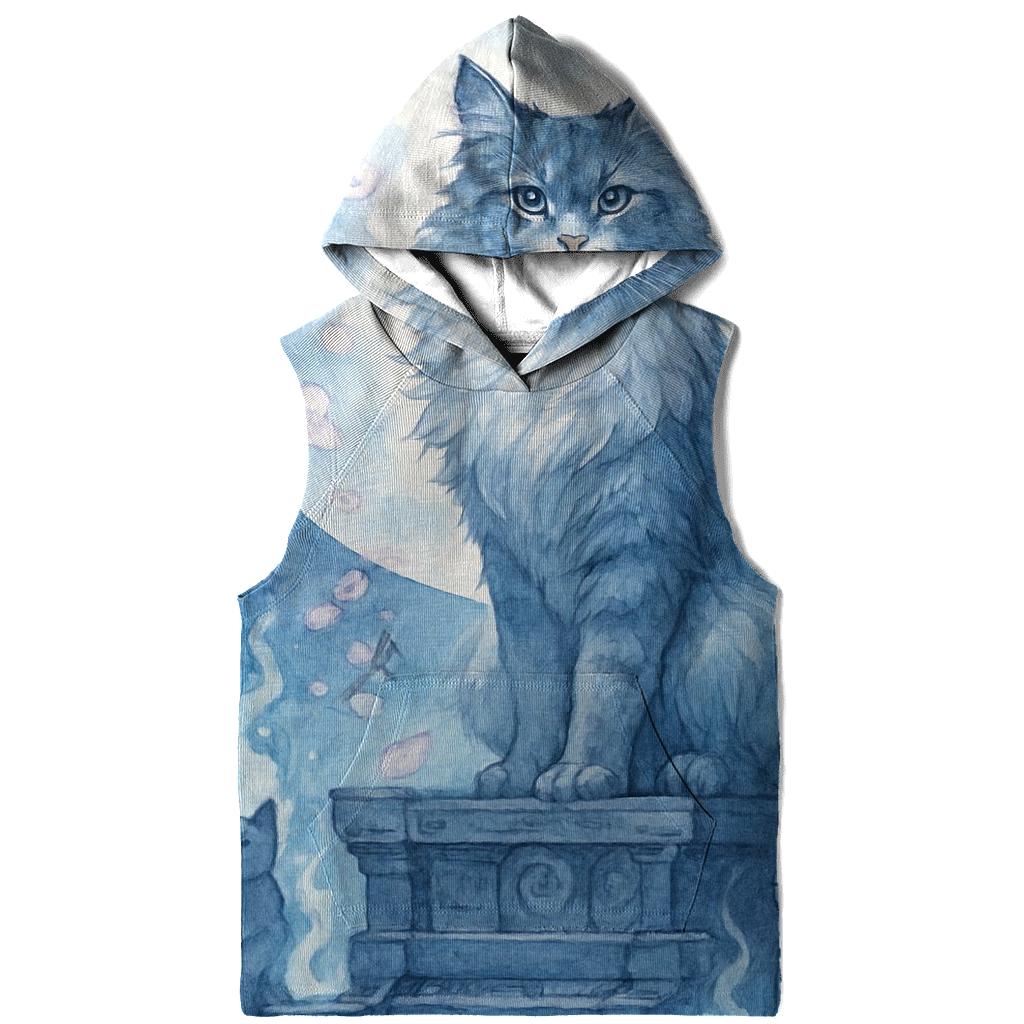 Moonlit Shrine Guardian Cat zip-up hoodies