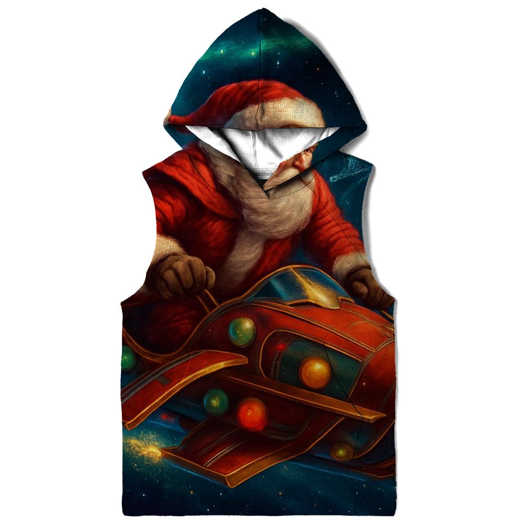 Galactic Aurora Santa Voyage graphic hoodies