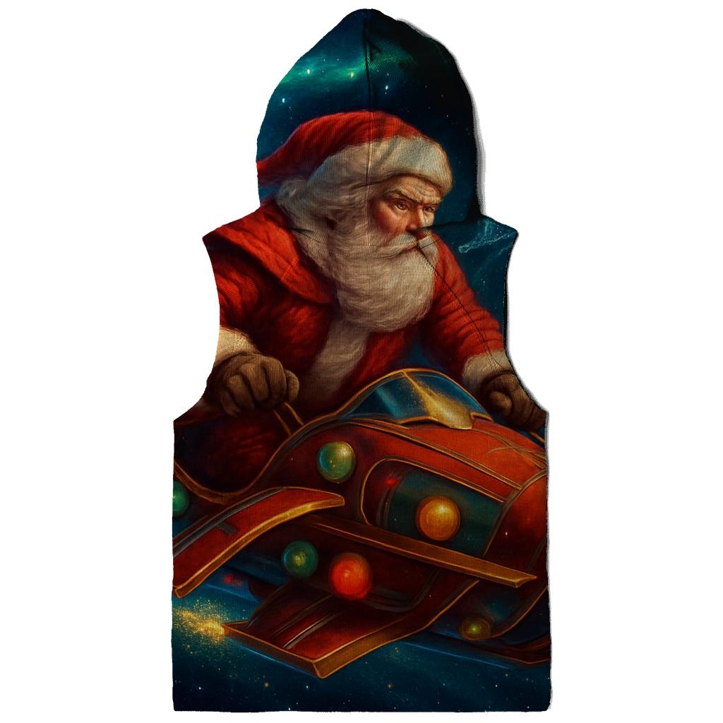 Galactic Aurora Santa Voyage graphic hoodies