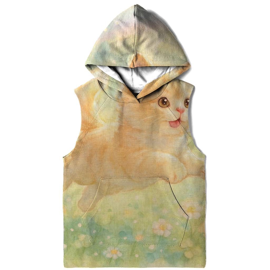 Sunrise Meadow Bubble Chase Cat hoodies fashion
