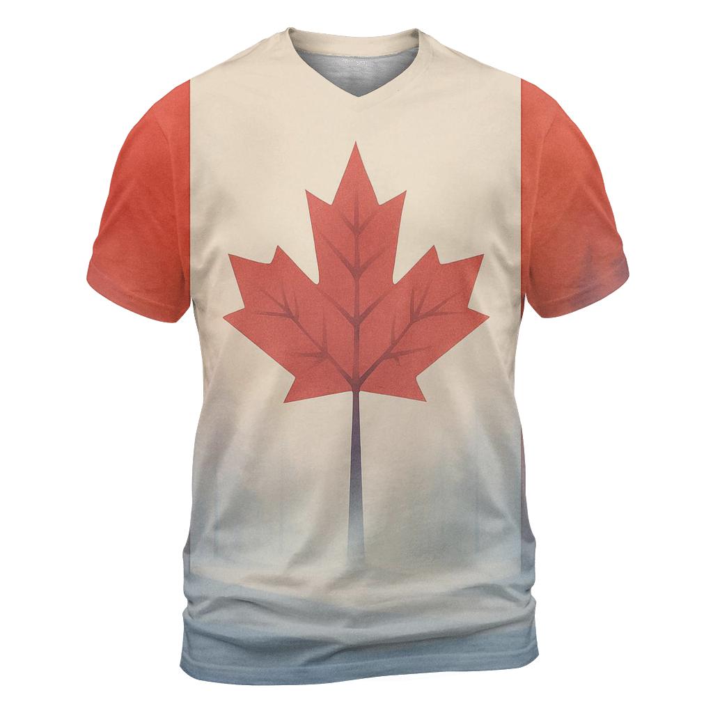 CanadianMapleMistSilhouette unique graphic print tees