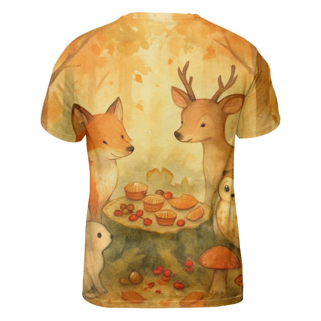 Woodland Friends Secret Feast unique graphic print tees