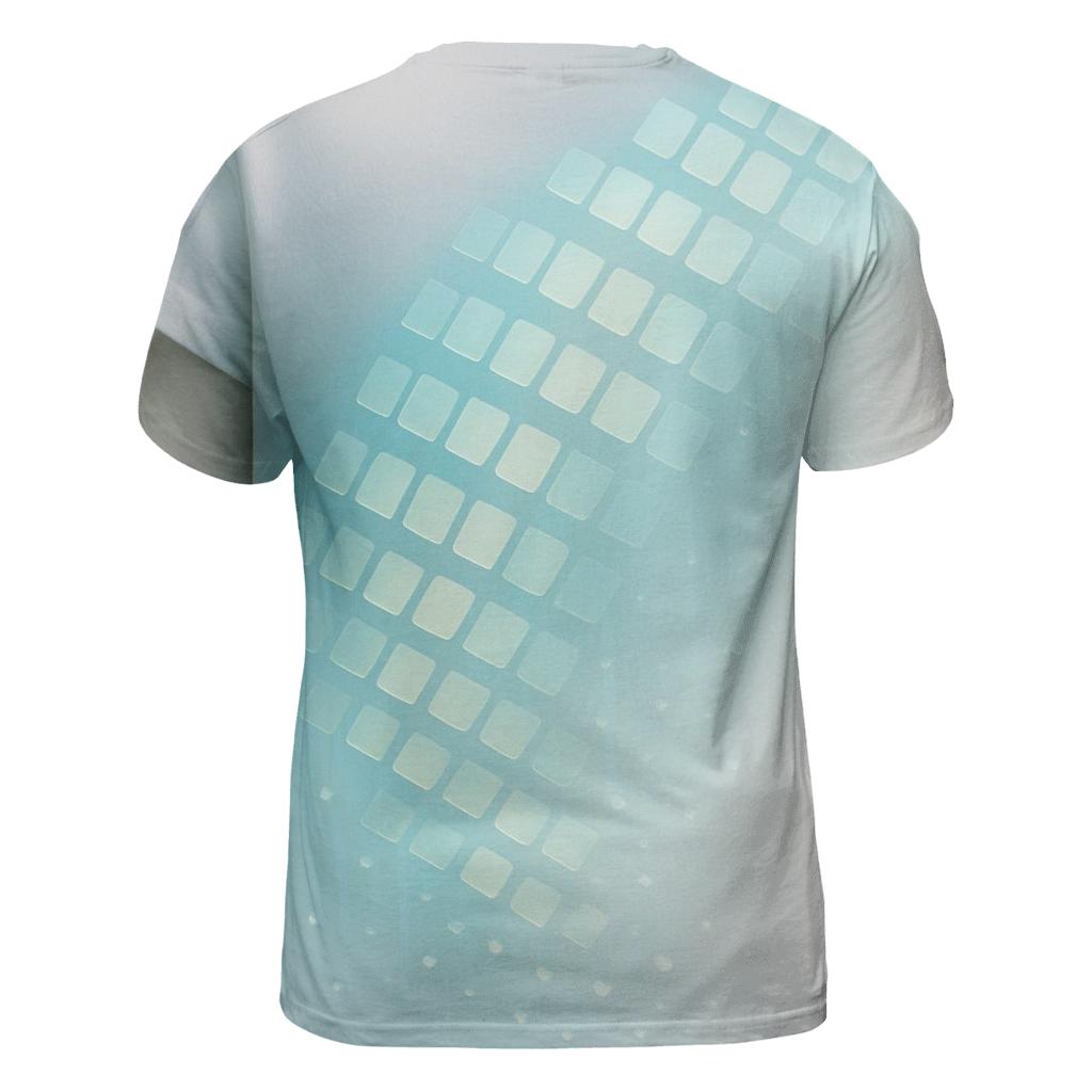 Luminous Cascade Grid trendy printed shirt styles