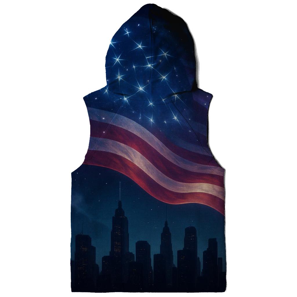 Celestial Skyline Stars And Stripes heavyweight hoodies
