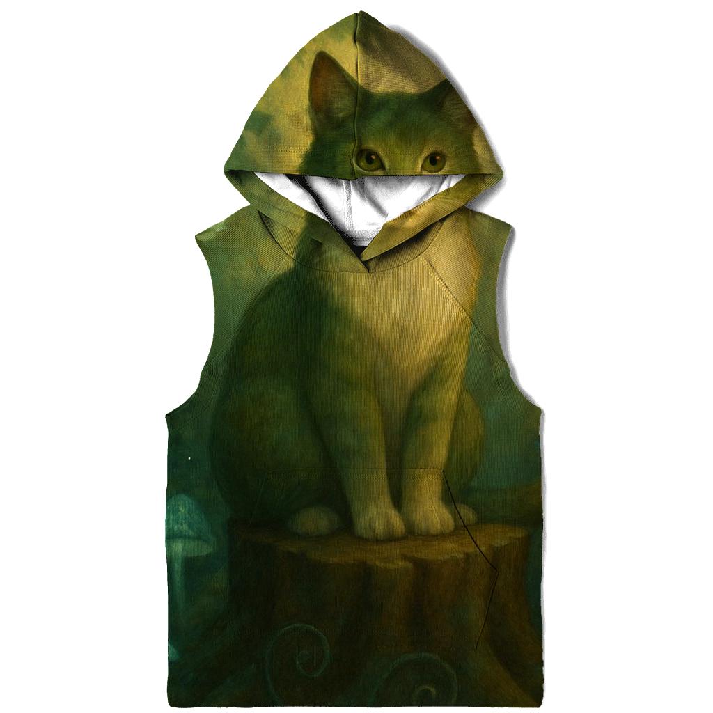 Forest Lantern Guardian Cat designer hoodies