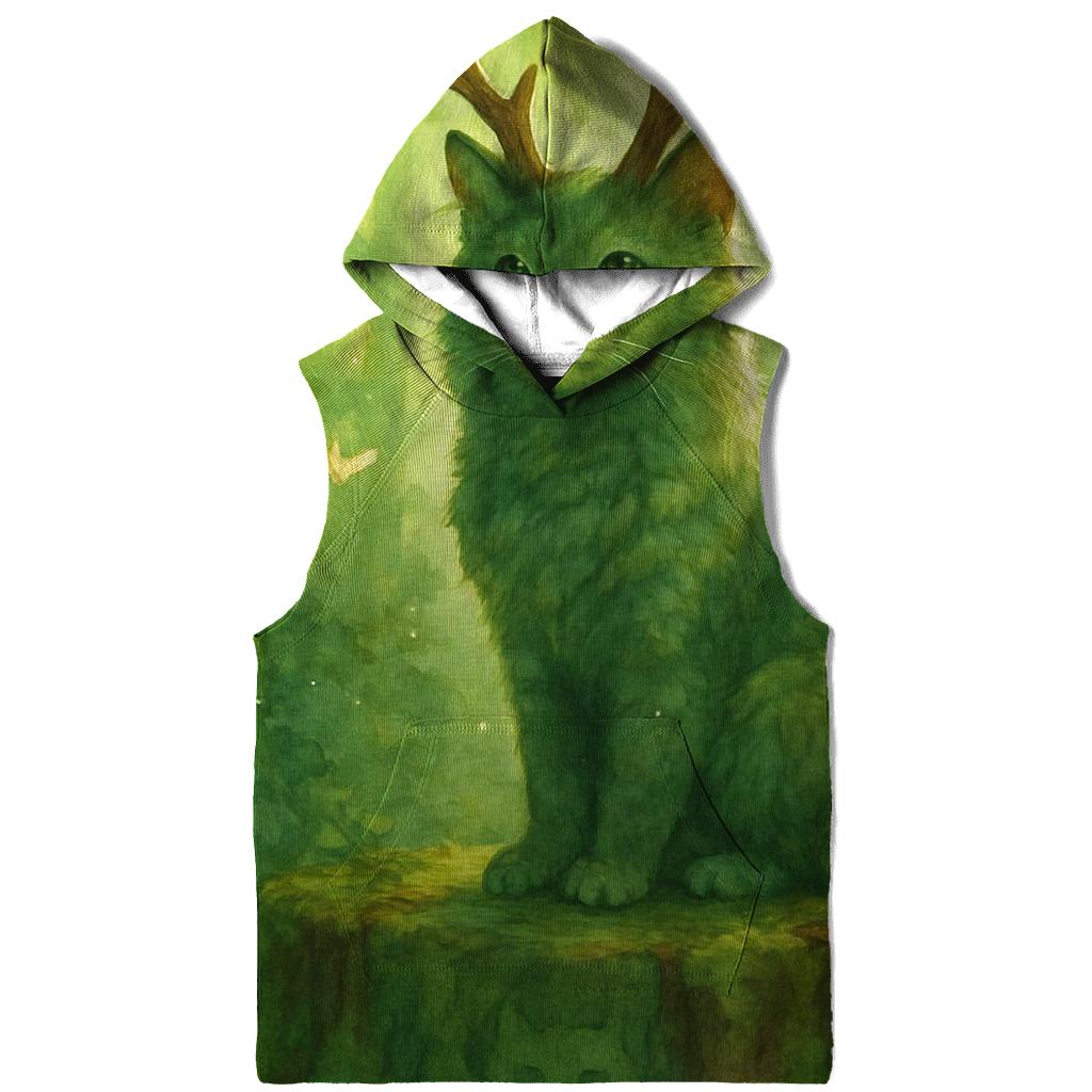Forest Spirit Antler Cat designer hoodies