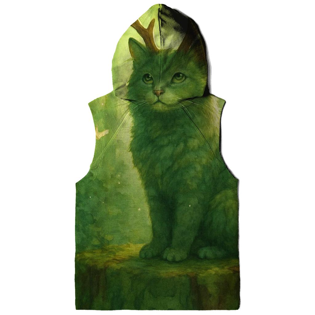Forest Spirit Antler Cat designer hoodies