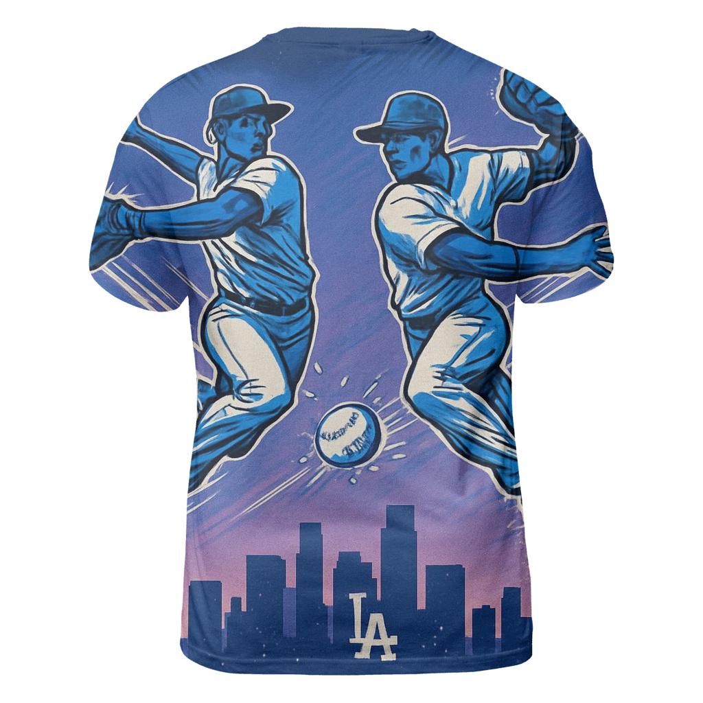 Skyline Double Play Flash statement graphic shirts
