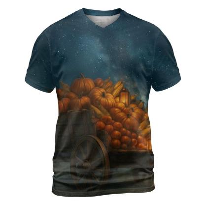 Harvest Wagon Under Starry Sky unique graphic print tees