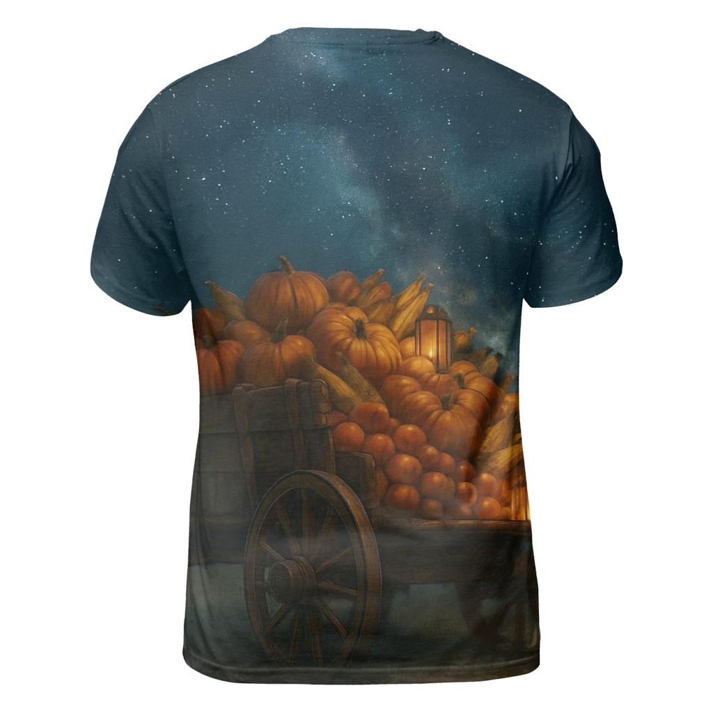 Harvest Wagon Under Starry Sky unique graphic print tees