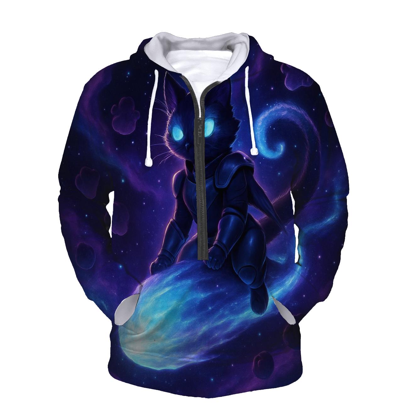 Nebula Navigator Cat hoodies fashion