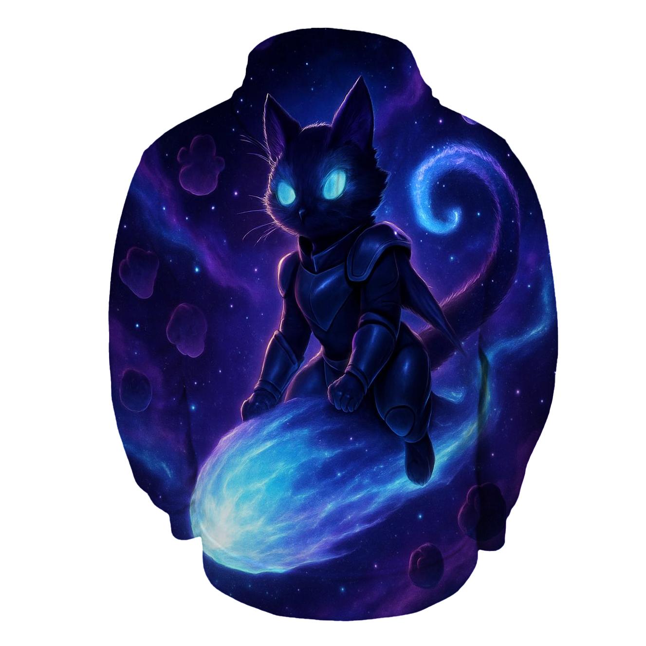 Nebula Navigator Cat hoodies fashion