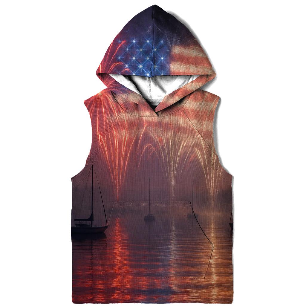 Harbor Fireworks Flag Reflection custom hoodies