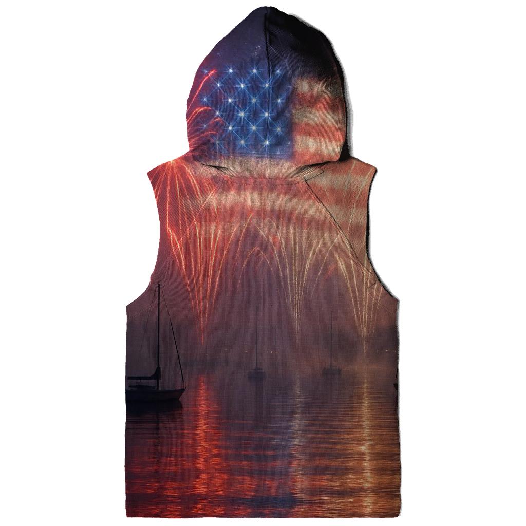 Harbor Fireworks Flag Reflection custom hoodies
