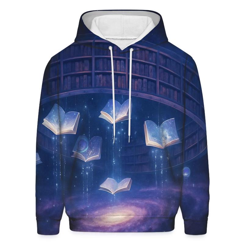 Celestial Library Over The Milky Way premium hoodies