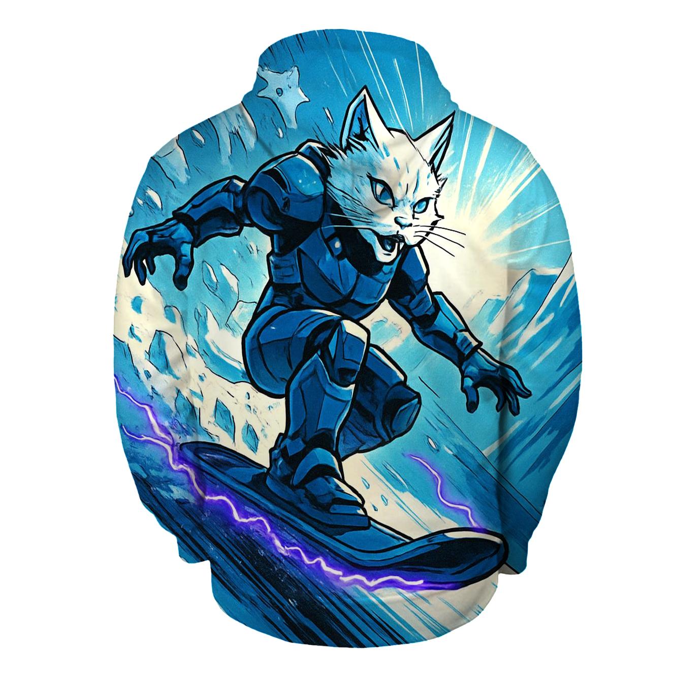 Snowboard Thunder Cat printed hoodies