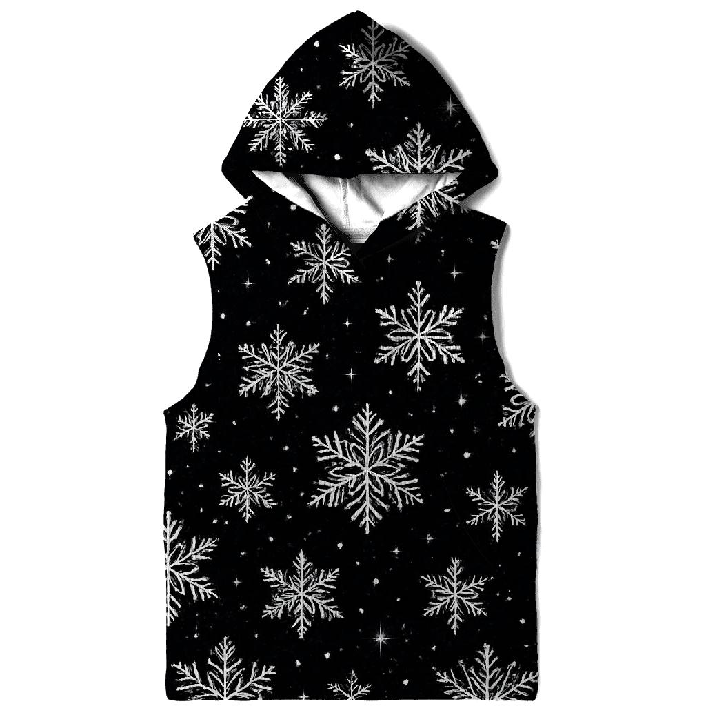 Snowflake Constellation Scatter On Black hoodie trends