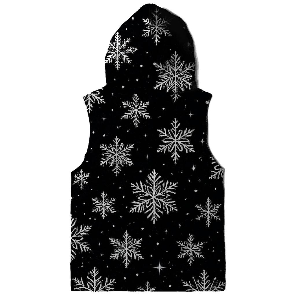 Snowflake Constellation Scatter On Black hoodie trends