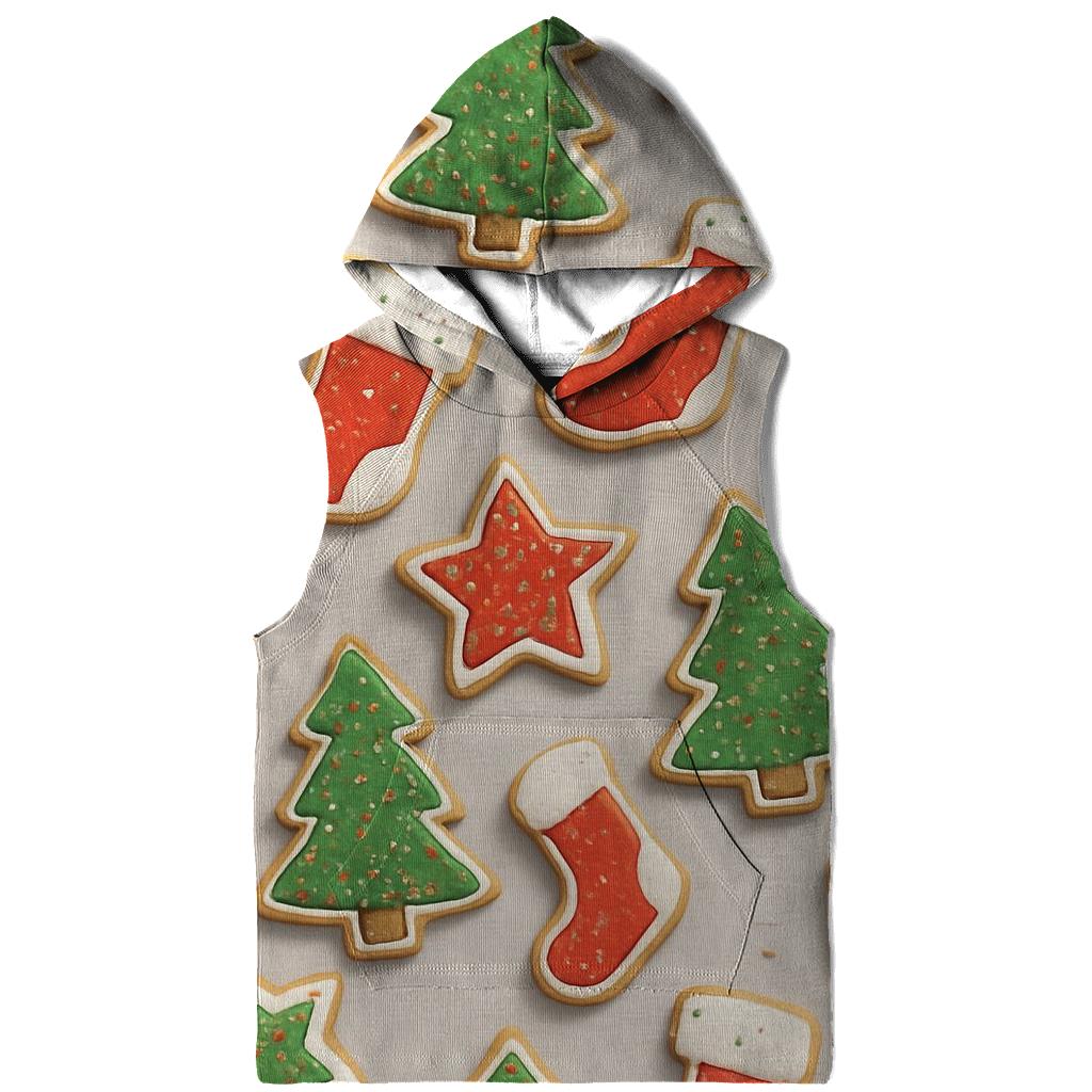 Christmas Cookie Scatter On Light Gray pullover hoodies