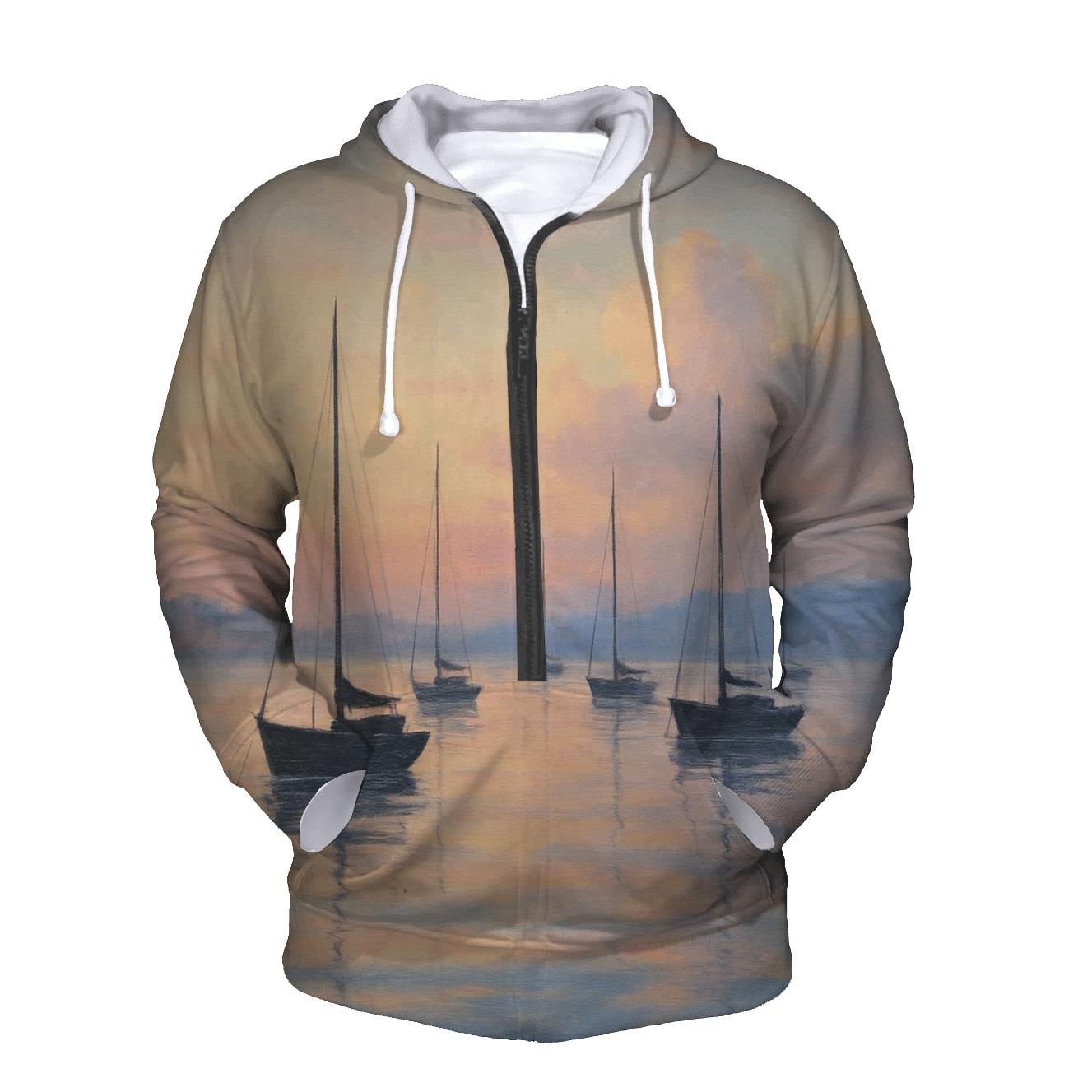 Pastel Harbor Reverie custom hoodies