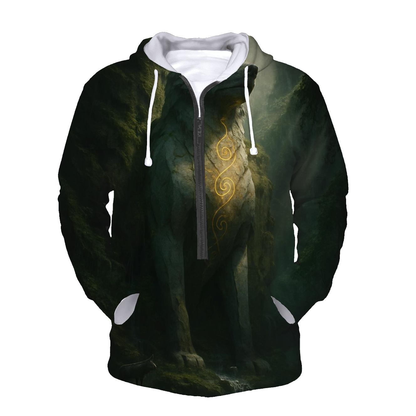 Ancient Stone Guardian Wolf hoodie designs