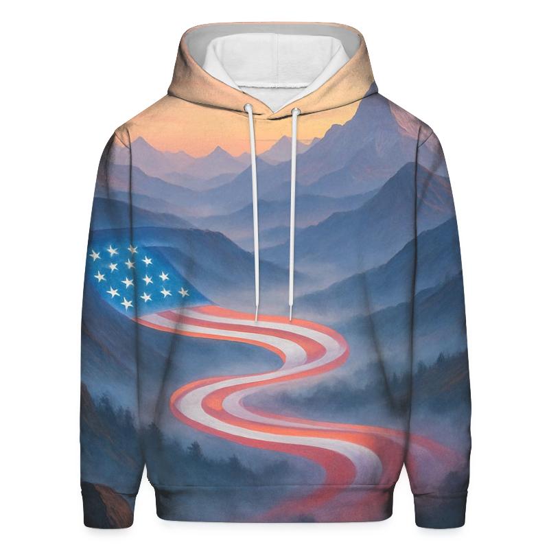 Mountain Dawn Ribbon Of Stripes custom hoodies