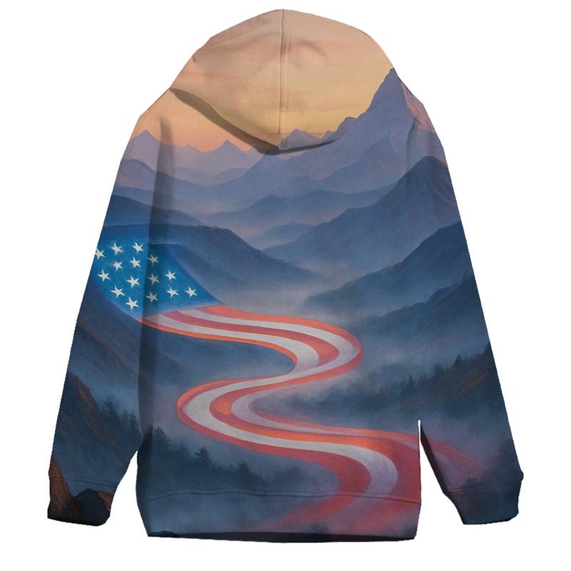 Mountain Dawn Ribbon Of Stripes custom hoodies